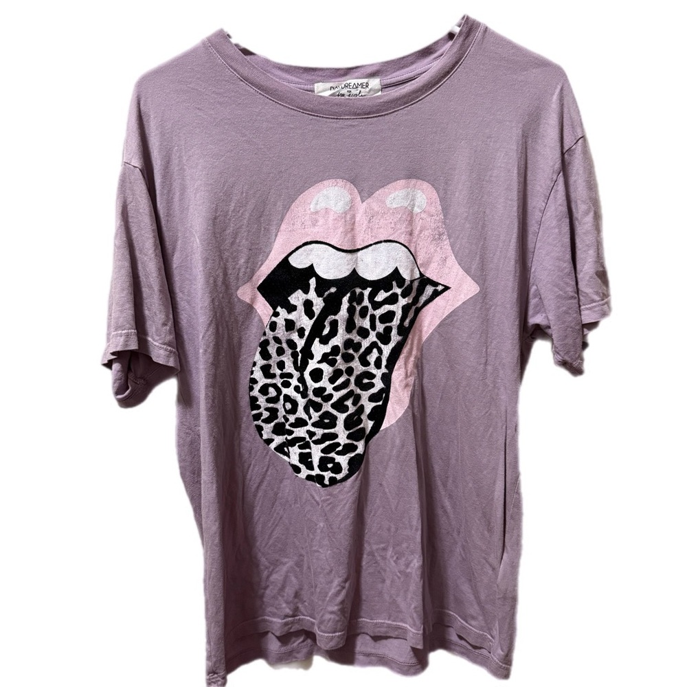 Free People Daydreamer X Rolling Stones Purple T-Shirt